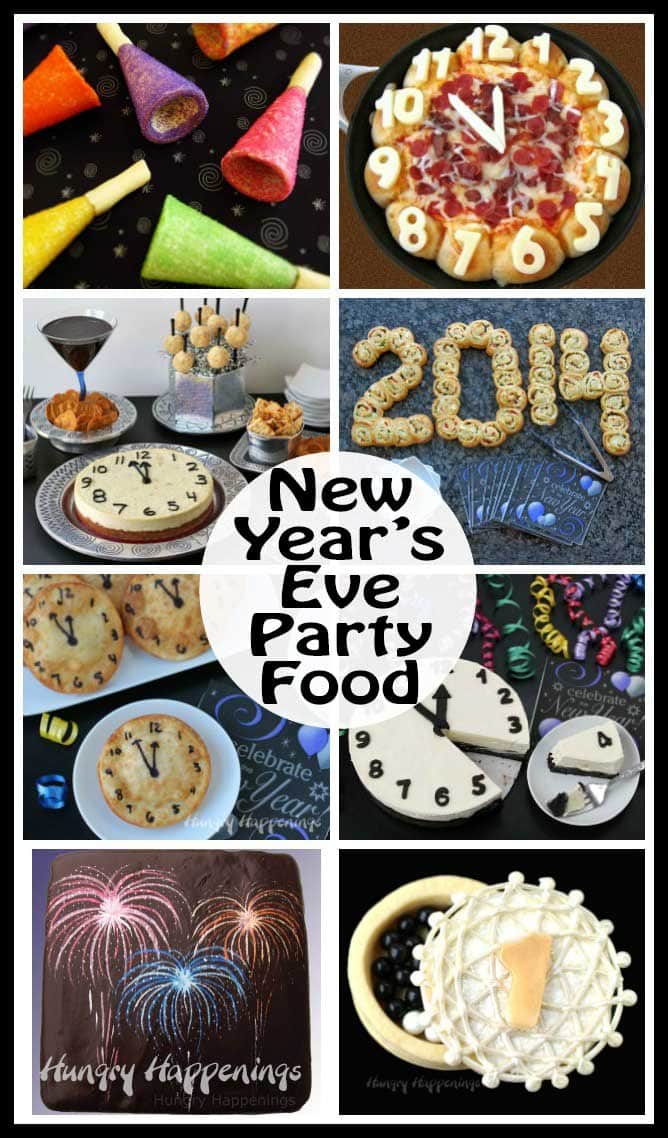 Host a party and make some festive New Year's Eve recipes for your guests. They'll enjoy appetizers and desserts that are decorated to celebrate the big event.