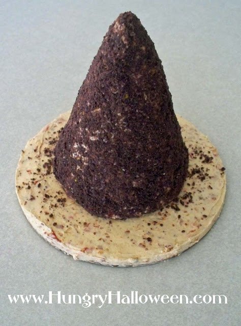 making the witch hat cheese ball. 