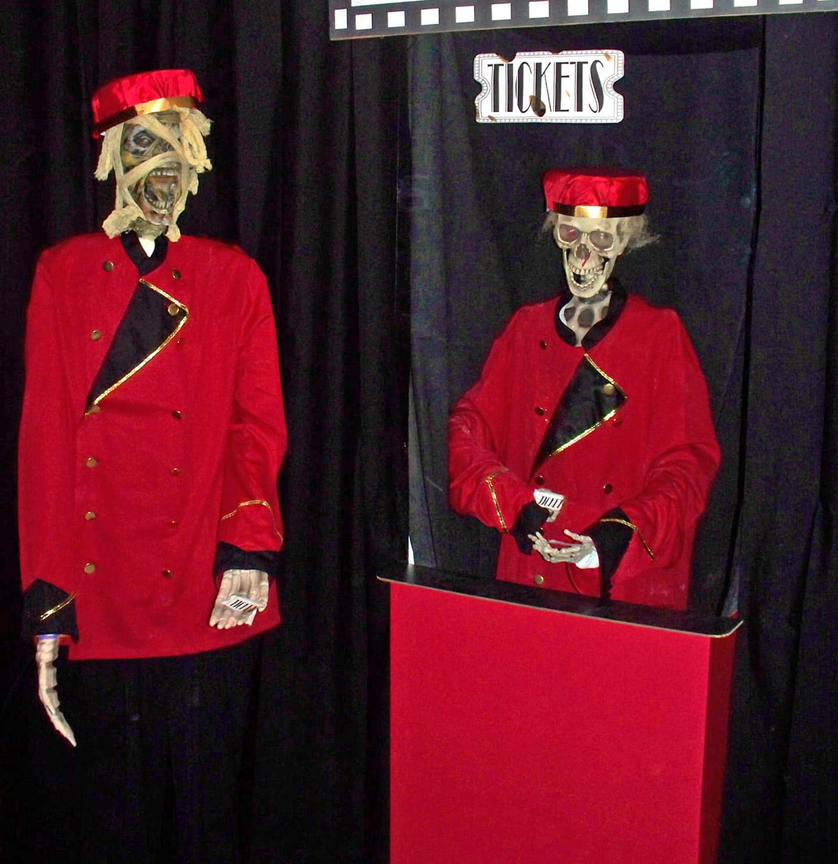 zombie movie theater usher and ticket taker.