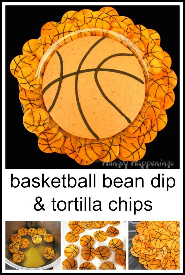 basketball bean dip & tortilla chips recipe image