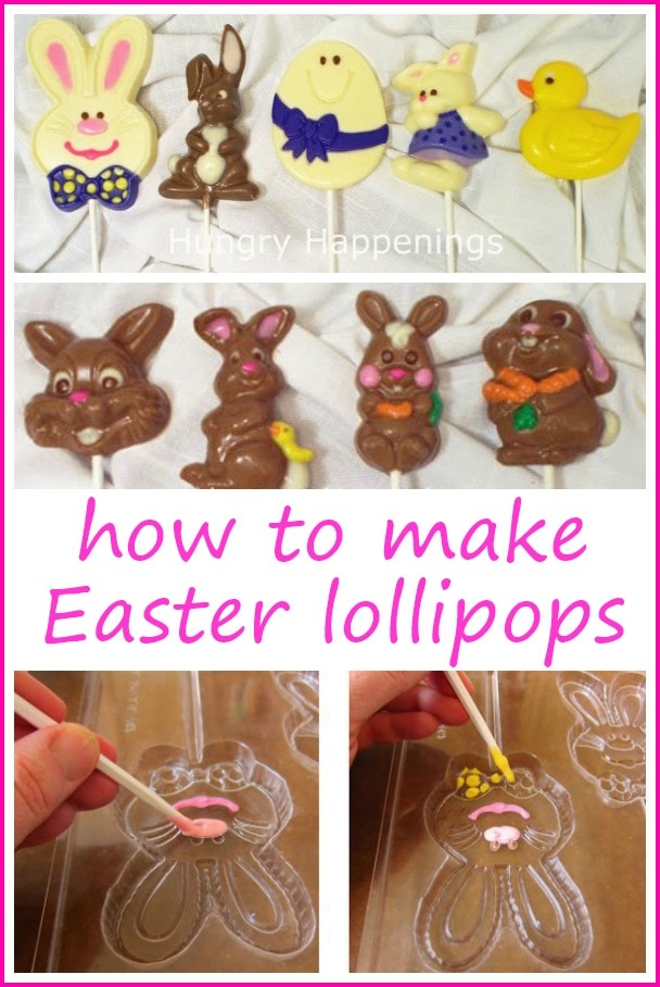 learn how to make chocolate Easter lollipops