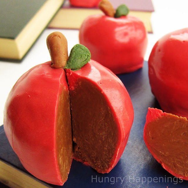 caramel fudge-filled apples.