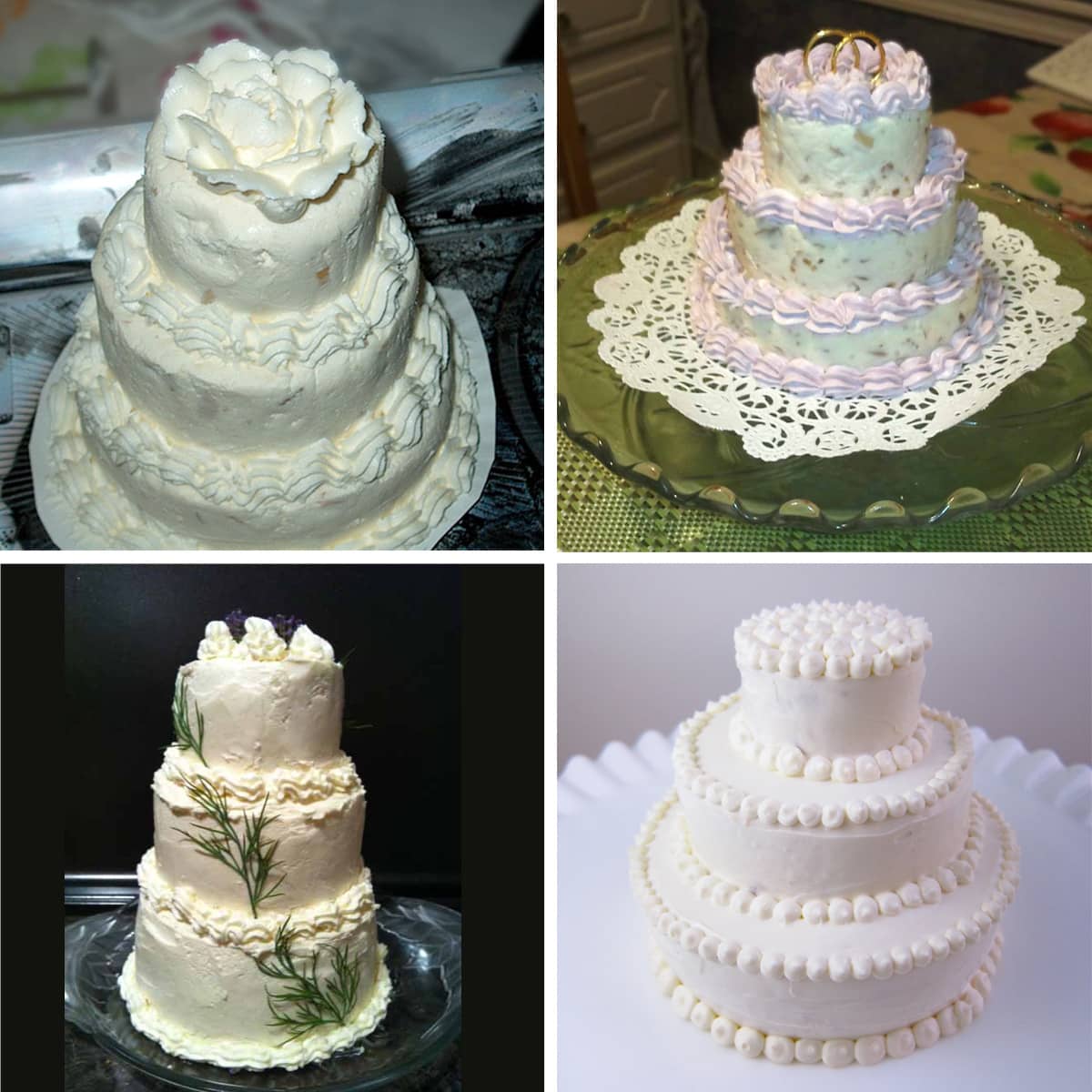 4 cheese ball wedding cakes created by Hungry Happenings' readers.