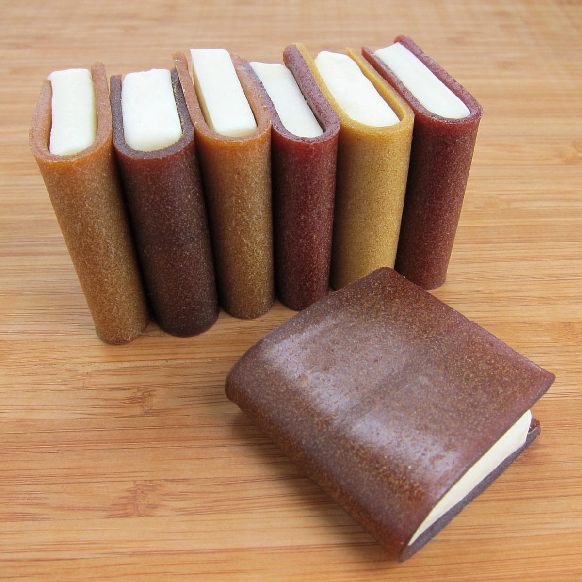 fruit leather school books.