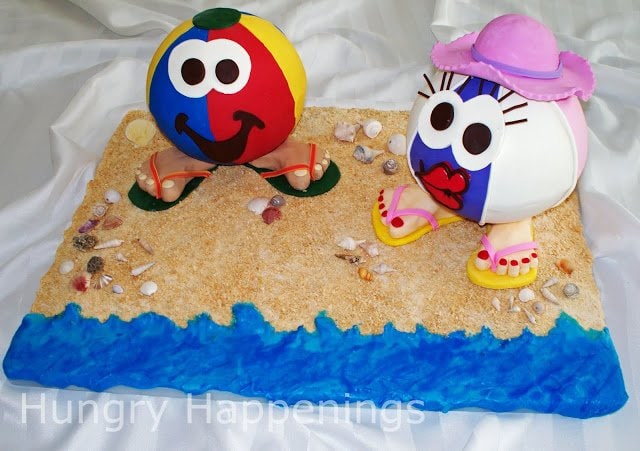 beach ball cake