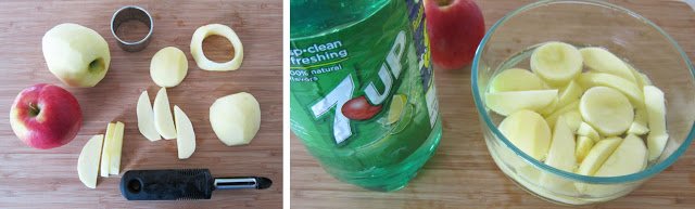 soaking apples in lemon-lime soda.