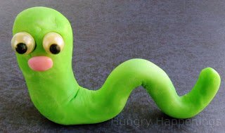 worm with edible googly eyes