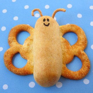 Wrap hot dogs in crescent rolls and add some wings to create these cute butterflies for your kid's lunch today.