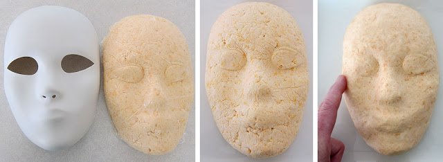 unmold the face-shaped cheese ball.