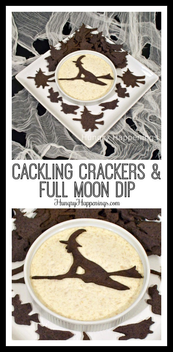 This Cackling Crackers and Full Moon Dip is an amazingly delicious appetizer! Cook up this dish in your cauldron and your guests will be dying for the recipe!