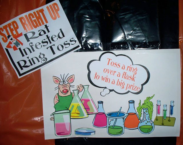 rat infested ring toss game signs