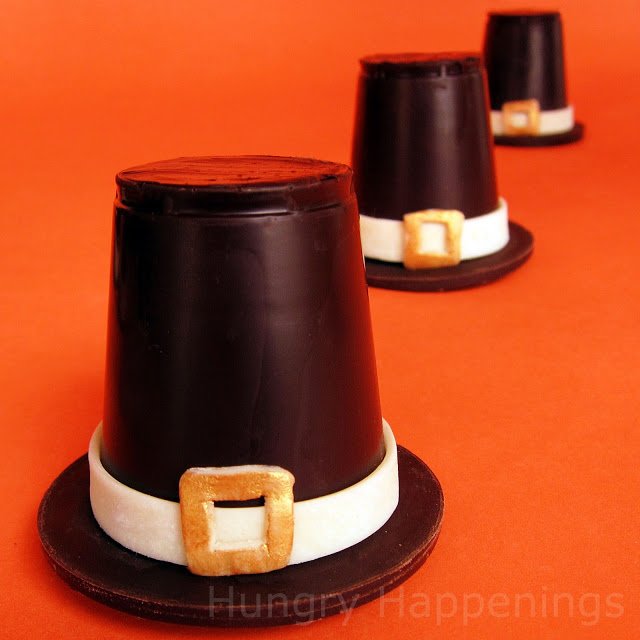chocolate pilgrim hats.