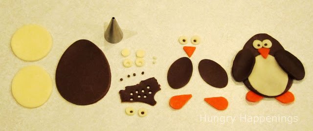making chocolate penguins