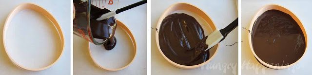 making a chocolate shaped egg box base and lid. 