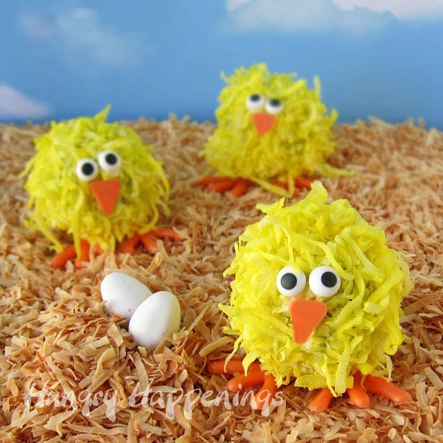 If you love cake balls you have to make these Coconut Chick Cake Balls for Easter! They are so cute and so delicious, you won't be able to get enough!
