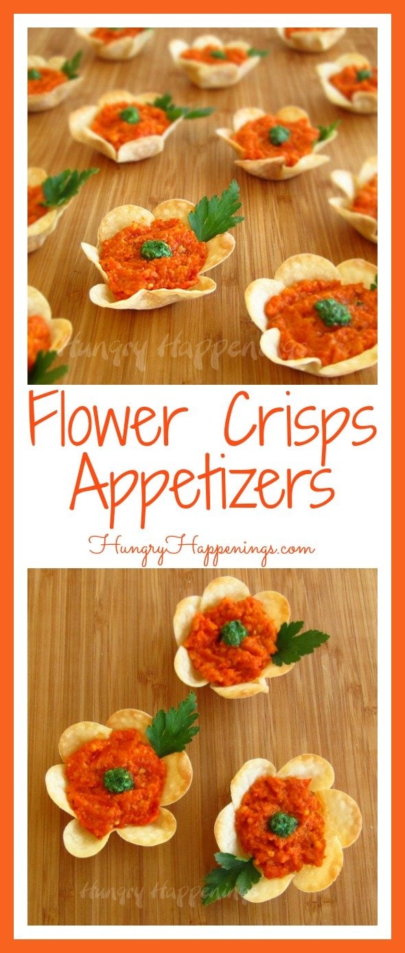Looking for an amazingly delicious appetizer recipe to serve for Easter? Try making these beautiful Flower Crisps Appetizers, they'll have your party guests dying to get the recipe!