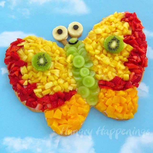 Decorate your fruit pizza to look like a butterfly and really wow your party guests this summer. 