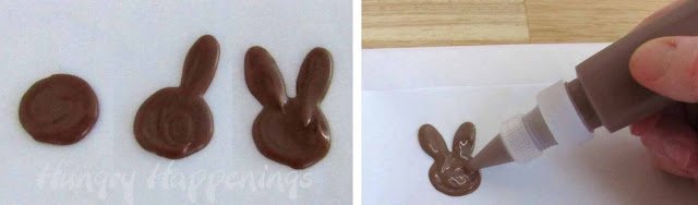 Peter Cottontail is on his way down the bunny trail! Have some fun with your kids and make these delicious Chocolate Bunny Silhouettes to show him hopping away!