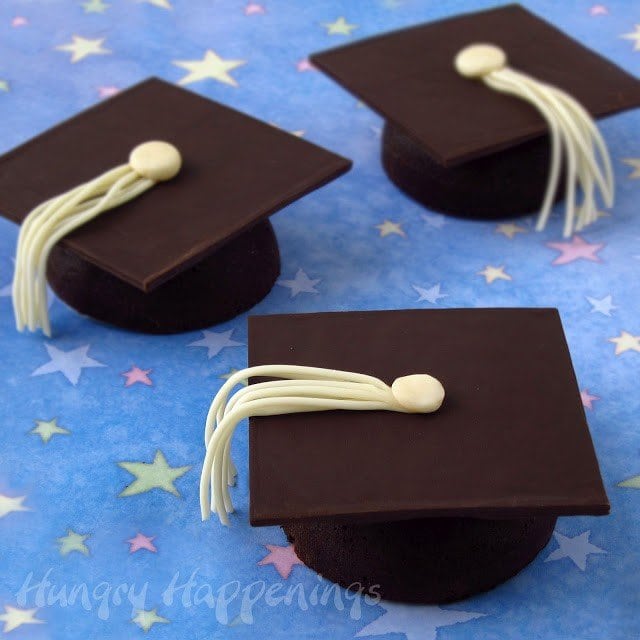 Flourless Chocolate Cakes Graduation Caps Recipe