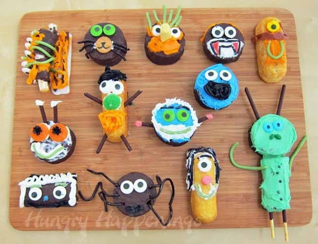snack cakes decorated by kids.