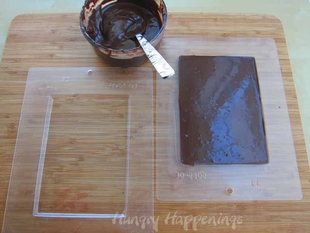 making a homemade chocolate bar. 