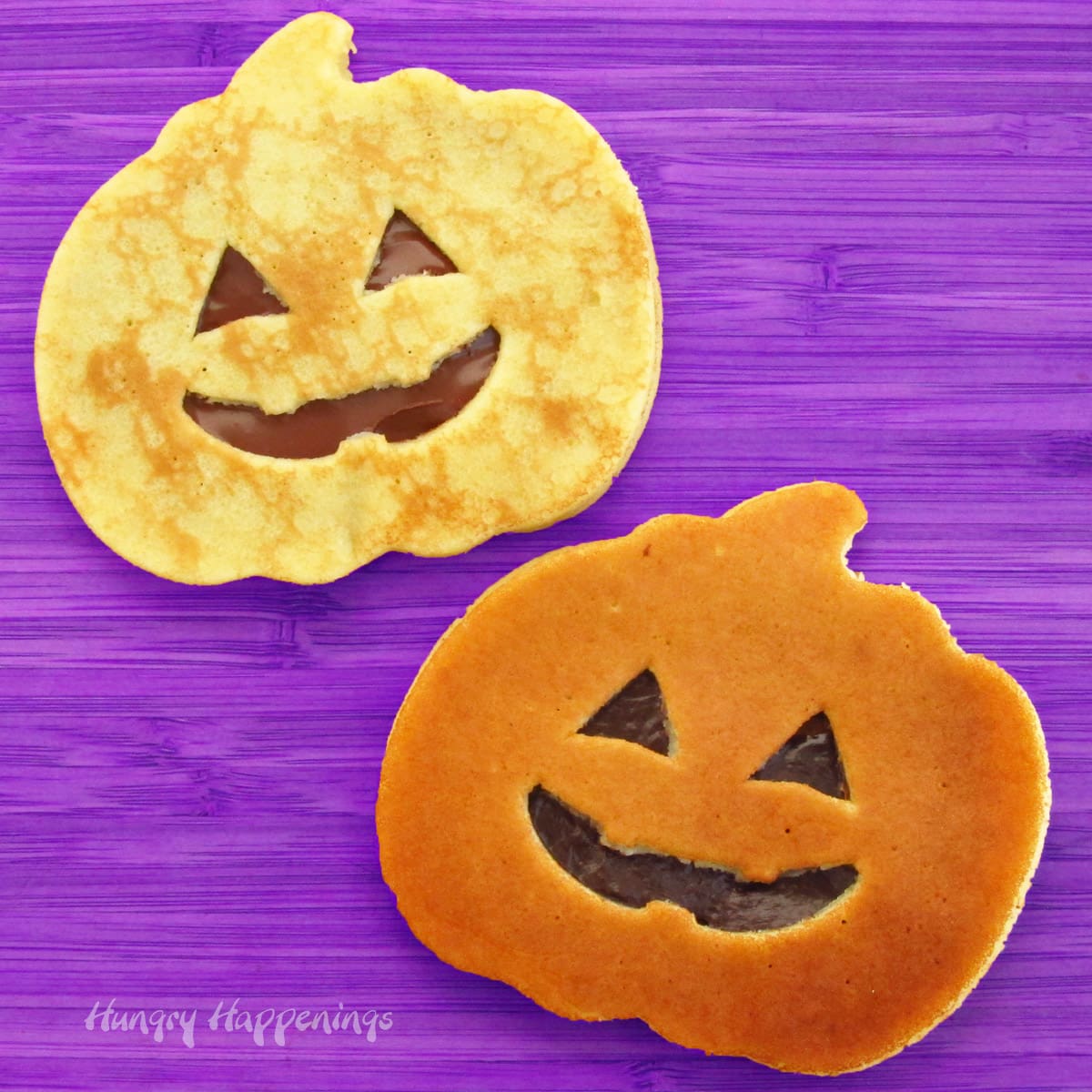 pumpkin pancakes Jack-O-Lanterns