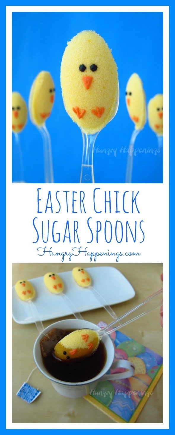 These Easter Chick Sugar Spoons are the perfect treat to hand out to your family members who love their hot drinks! They'll melt heart before melting in your coffee or tea.