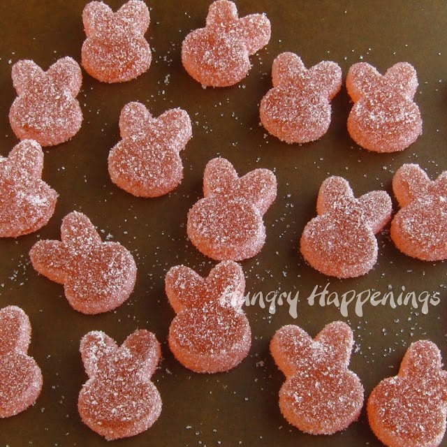 If you love Sour Patch Kids you are going to absolutely love these Homemade Sour Gummy Bunnies! They are a great Easter Basket treat and they don't have all the chemicals in store bought candies!