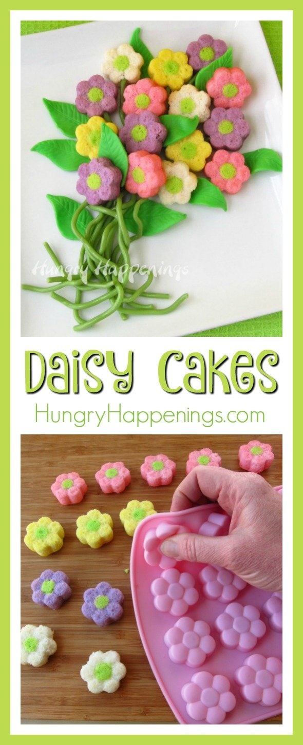 Instead of buying a normal bouquet of flowers, make some that you can look at and eat! These Daisy Cakes are the perfect dessert for any occasion, and while they're beautiful they're also amazingly delicious!