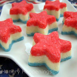 Red, White, and Blue Striped Creamy Coconut Stars
