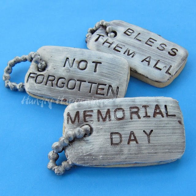 military dog-tag cookies