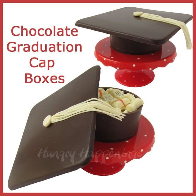 chocolate graduation cap boxes.