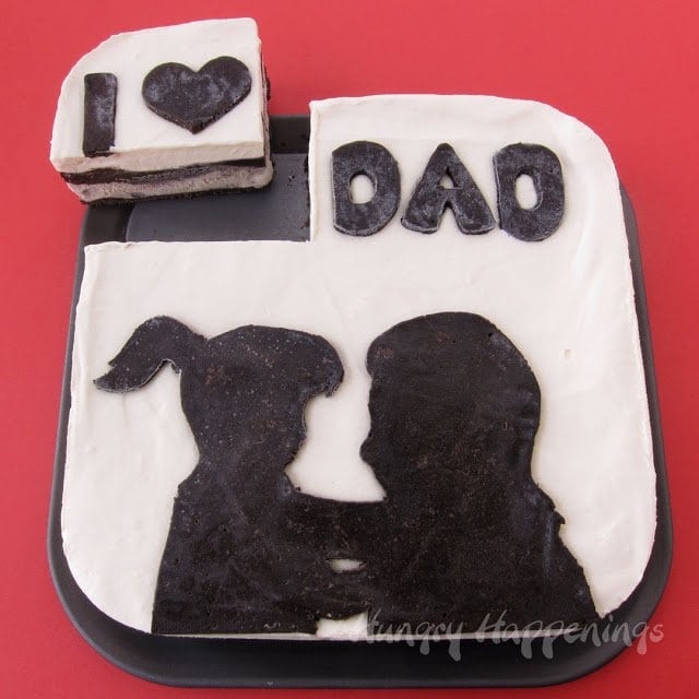 I love dad decoration on top of a Father's Day ice cream cake. 