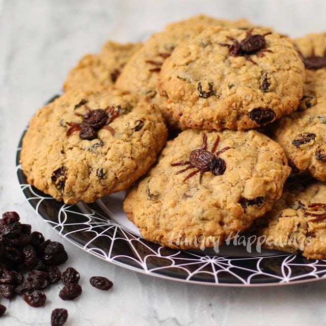 Spider oatmeal raisin cookies