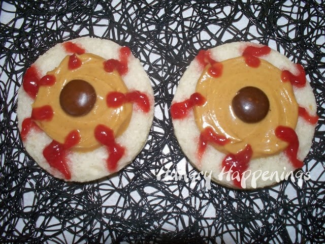 peanut butter and jelly eyeball sandwiches. 
