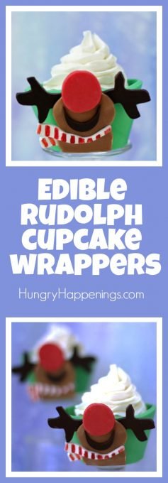 Here's the last of my cupcake wrapper ideas! I'm totally in love with these Rudolph Christmas Cupcake Wrappers and am excited to hear about all the delicious cupcakes you will make out of them!