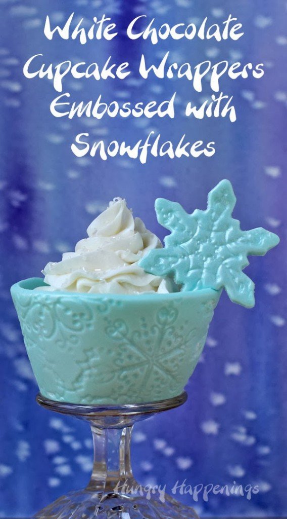 Shimmering Snowflake Edible Cupcake Wrappers | HungryHappenings.com
