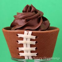 chocolate football cupcake wrappers
