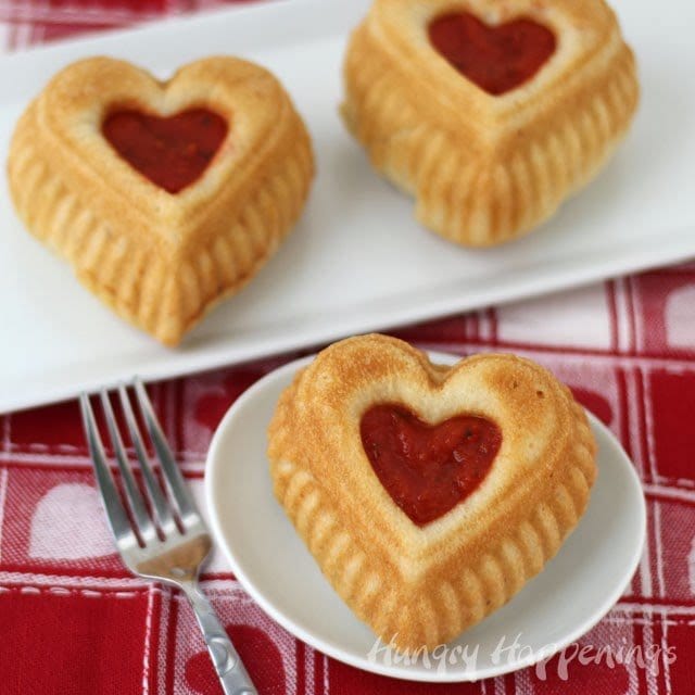 Valentine's Day dinner ideas - calzone hearts