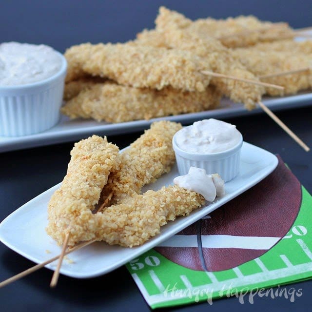 chip and dip chicken skewers