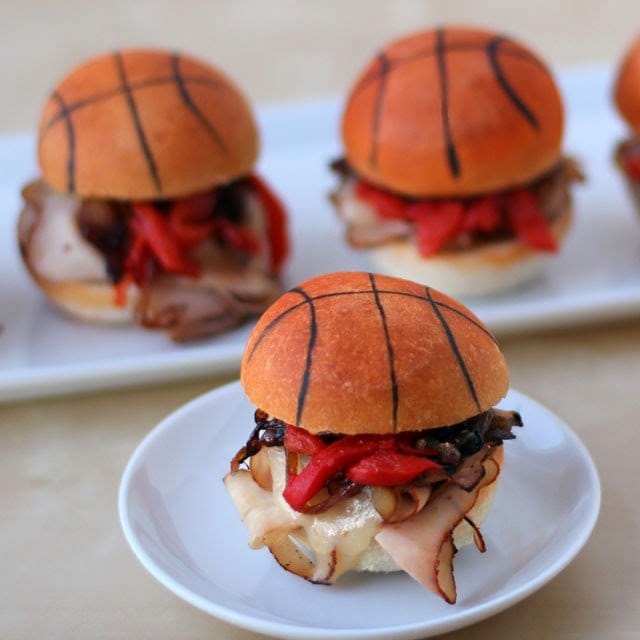 Looking for some delicious appetizers to make for your basketball game parties? These Blackened Turkey Basketball Sliders are the perfect size and are an amazing snack all your guests will be dying to eat!