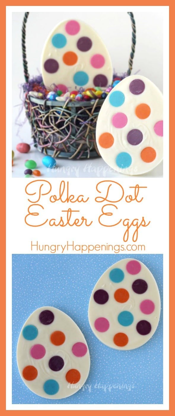 Looking for an easy yet amazingly delicious candy recipe? Try making these Polka Dot Easter Eggs, they are the perfect treat for your Easter Baskets! And they are so much fun for your kids to personalize with their favorite colors!