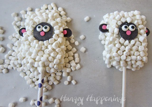 Everyone loves Rice Krispies Treats, so why not make them into a festive Easter basket candy! These adorable Rice Krispies Treat Lamb Pops might be too cute to eat, but once you take one bite you wont be able to stop!