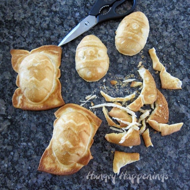 Hollow 3-D Crescent Roll Easter Eggs