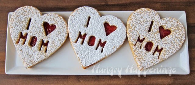 These Raspberry Linzer Cookie Hearts for Mom are the perfect treat to show your mom you care about her on Mother's Day. This sweet dessert will have your mouths watering and unable to get enough!