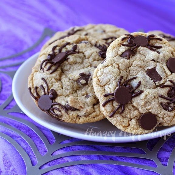 Spider chocolate chip cookies.