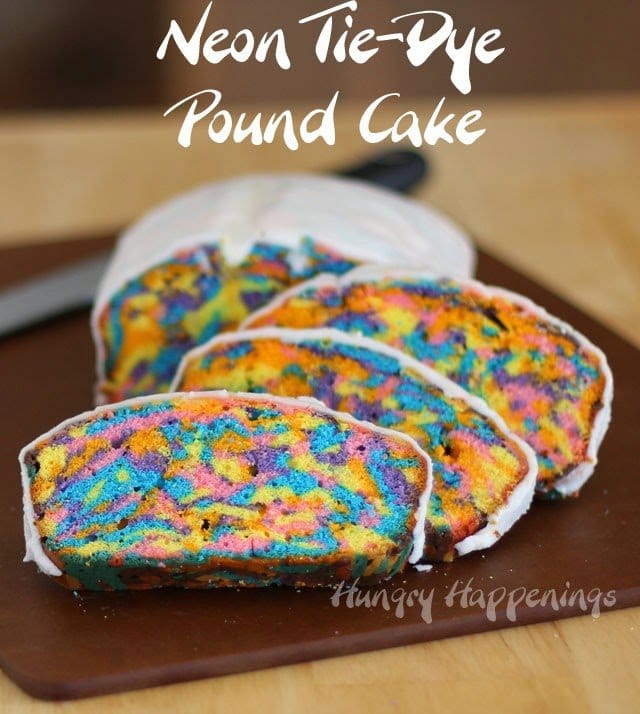 Neon Tie-Dye Pound Cake