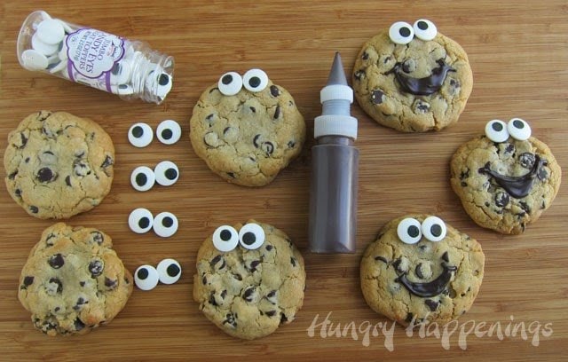 Decorated Smiley Face Chocolate Chip Cookies
