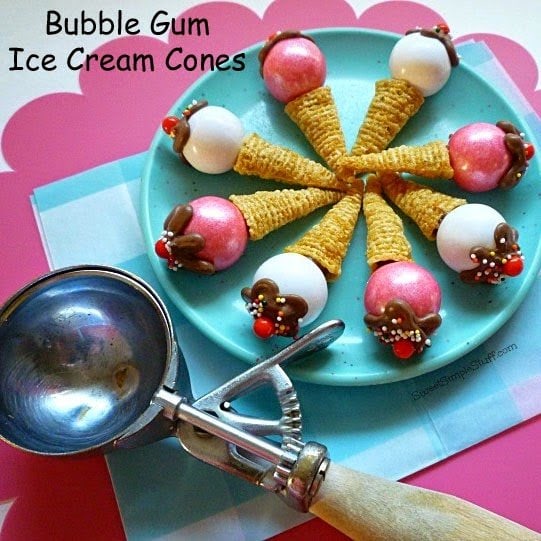 Bubble Gum Ice Cream Cones
