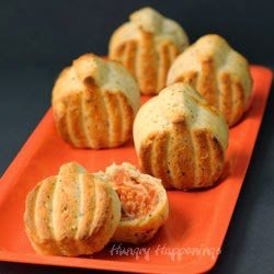 pumpkin-shaped calzones